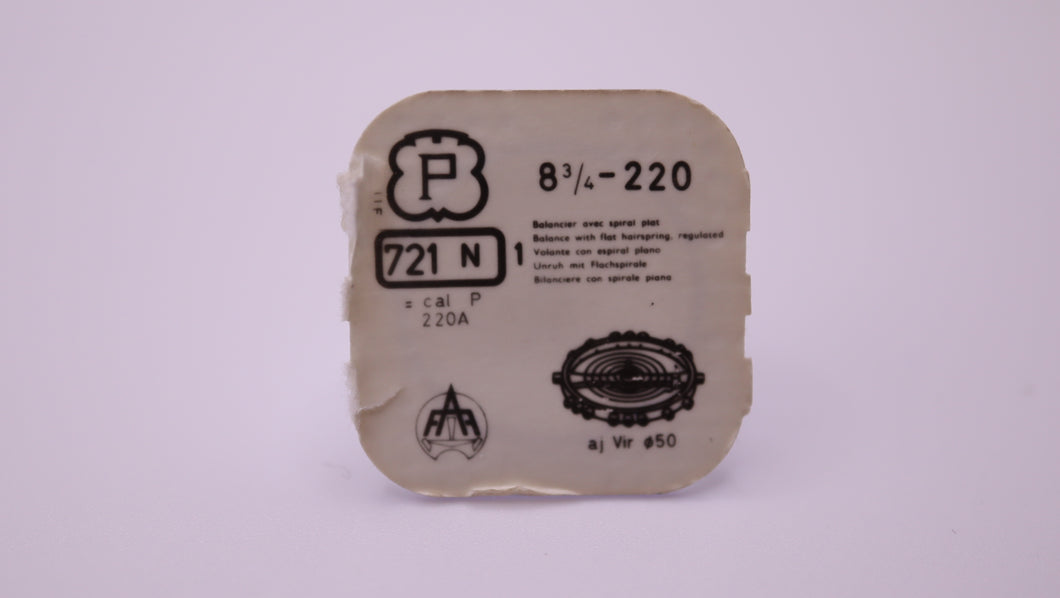 Peseux - Calibre 220 - Complete Balance #721-Welwyn Watch Parts