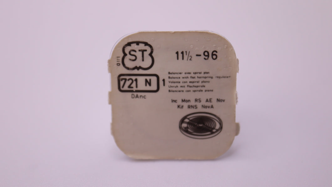 ST - Calibre 96 - Complete Balance #721-Welwyn Watch Parts