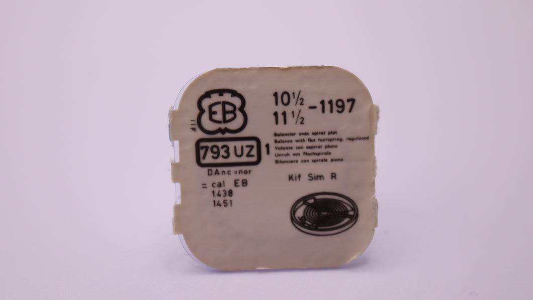 EB - Calibre 1197 - Complete Balance #721-Welwyn Watch Parts