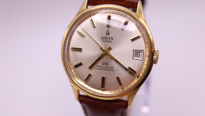 Gruen Precision Powerdate Automatic - 25j - Cal 711CA-Welwyn Watch Parts