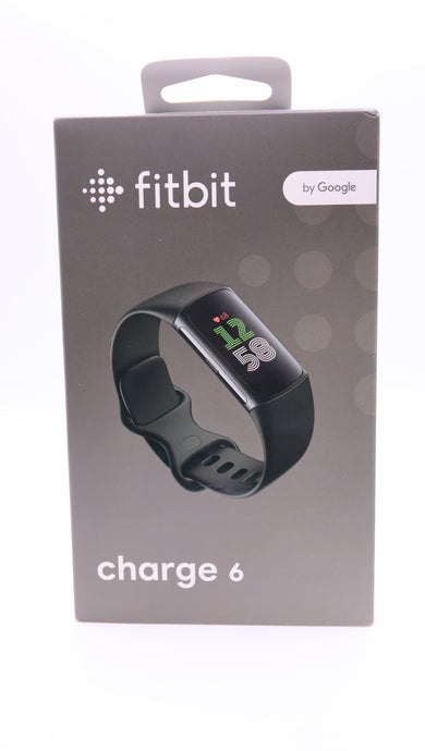 Fit Bit Charge 6 - From Google - New In Box - Obsidian Black-Welwyn Watch Parts