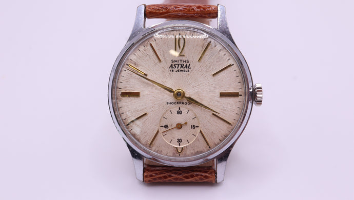 Smiths Astral - 15 Jewel Shockproof - Calibre 400 - Lizard Strap-Welwyn Watch Parts