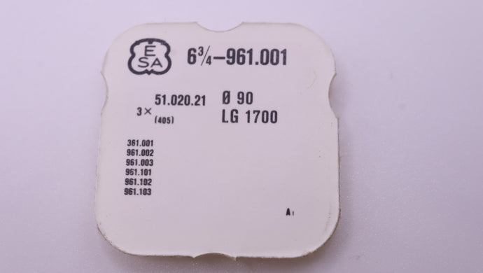 ESA - 961.001 - Part#405 Winding Stem - NOS-Welwyn Watch Parts