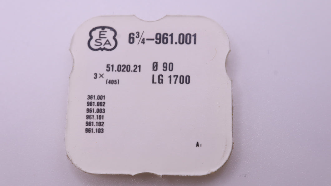 ESA - 961.001 - Part#405 Winding Stem - NOS-Welwyn Watch Parts