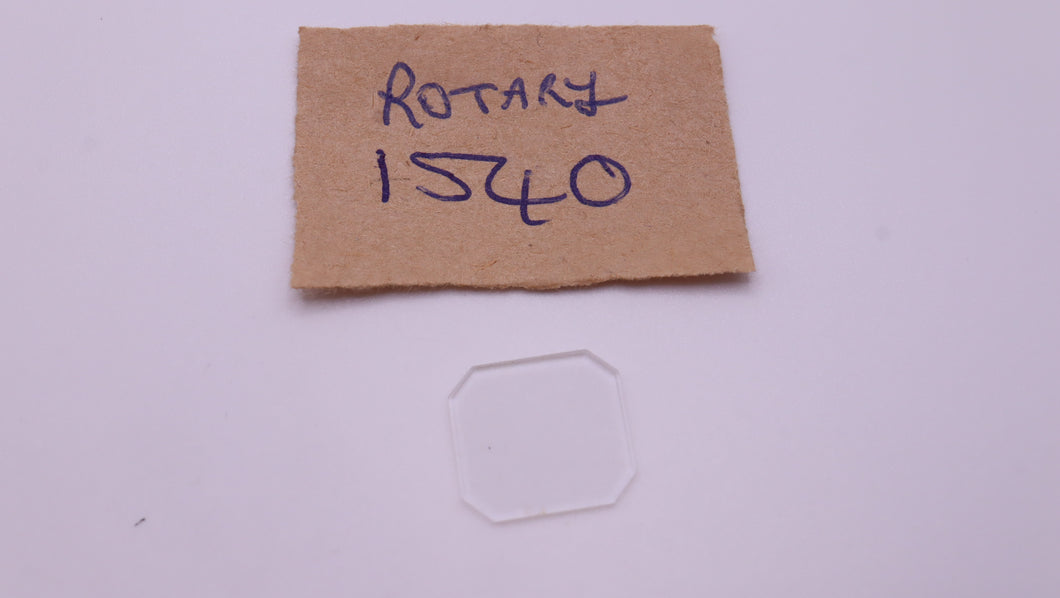 Rotary Watch Glass - Mineral Glass - Ref 1540 - 12.3x13.4mm-Welwyn Watch Parts