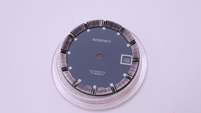 Regency Blue Dial - ETA 2782 - Dial & Hand Set - NOS-Welwyn Watch Parts