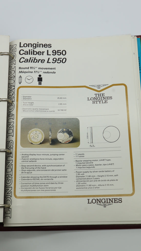 Longines Technical Service Manual Many Calibres ! Welwyn Watch Parts