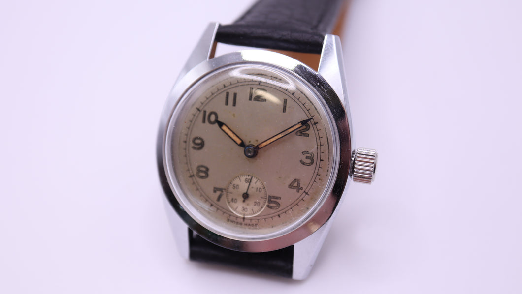Military Style Watch - Custom Made - NOS Casing-Welwyn Watch Parts