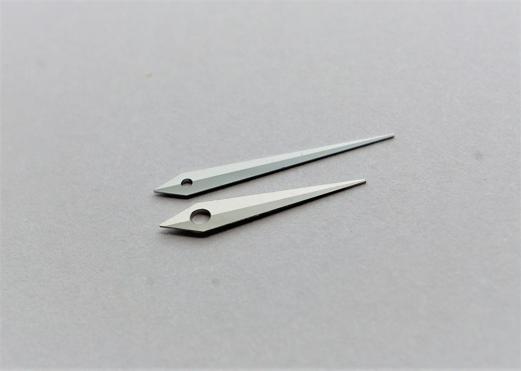High Quality Diamond Cut Dauphine Hands - Chrome Finish-Welwyn Watch Parts