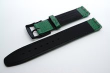 Swatch style Leather Strap - 21mm - Green Genuine Leather-Welwyn Watch Parts