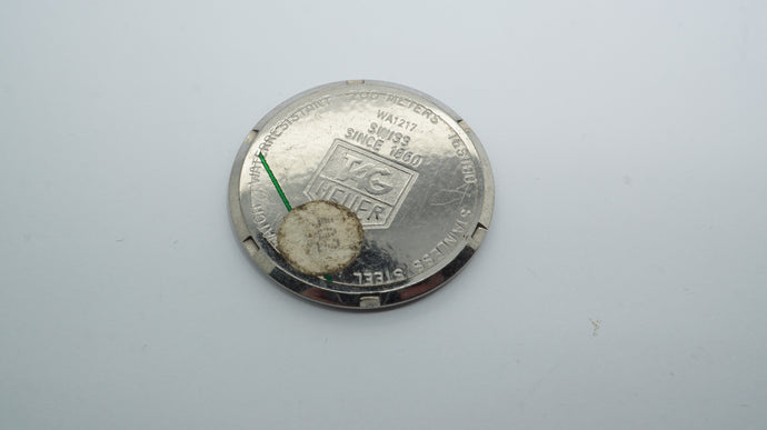 Tag Heuer - Stainless Steel Case Back - NOS - Model WA1217-Welwyn Watch Parts