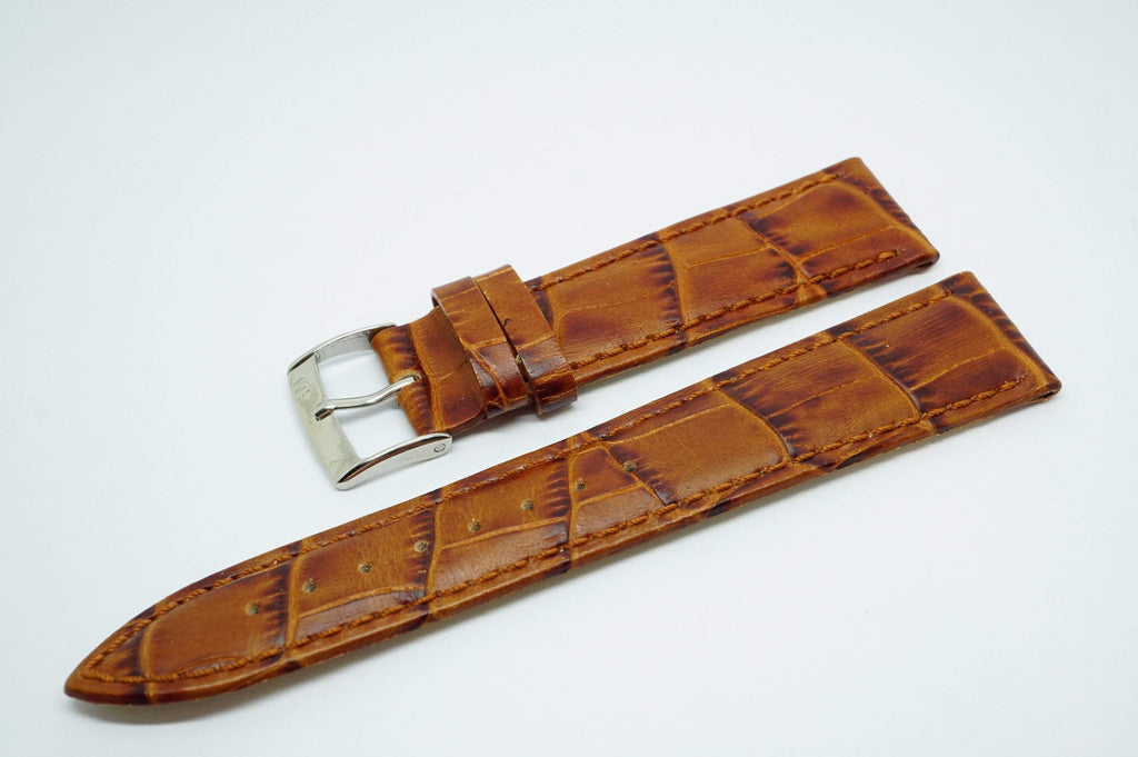 Watch strap Turner 22mm dark brown leather braided fashion by MORELLATO
