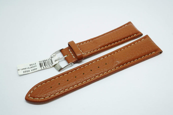 Morellato Italian Leather Strap - Light Brown - Half Padded - 20mm-Welwyn Watch Parts