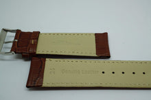 24mm Condor Strap - Genuine Leather - Brown Croc Grain - NOS-Welwyn Watch Parts