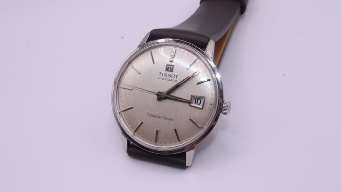 Tissot Seastar Seven - Vintage Manual Wind Watch - Working - Used - 34mm-Welwyn Watch Parts