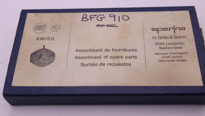 Watchmakers Lot - BFG Cal 910 - NOS Box of Parts-Welwyn Watch Parts
