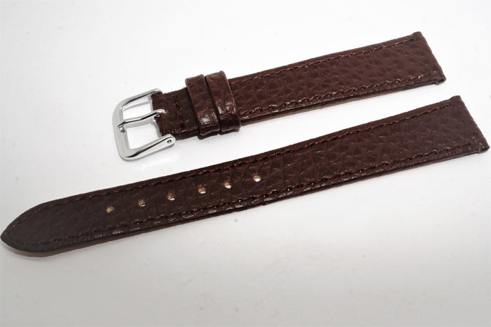 Budget Brown Leather Strap - 16mm Lug-Welwyn Watch Parts