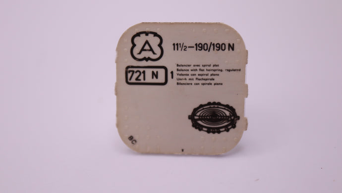 Arogno - Calibre 190/190N - Complete Balance #721-Welwyn Watch Parts