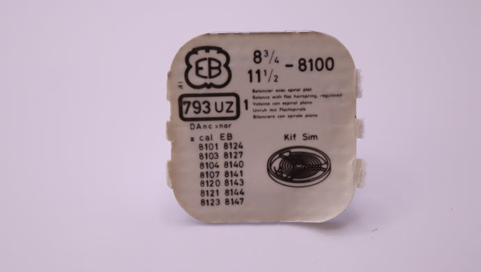 EB - Calibre 8100 - Complete Balance #721-Welwyn Watch Parts