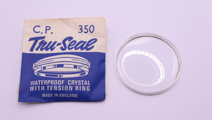 True Seal - Armoured Glass - Chrome Ringed Acrylic Glass - 16-35mm-Welwyn Watch Parts