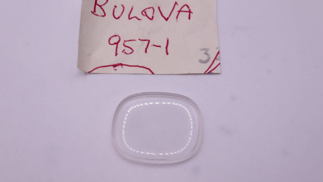Bulova - Acrylic Glass - Model 957-1 - 25.3*20.60mm-Welwyn Watch Parts