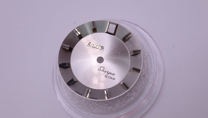 Enicar - Sherpa Star Dial ( Silver ) - NOS -26mm-Welwyn Watch Parts