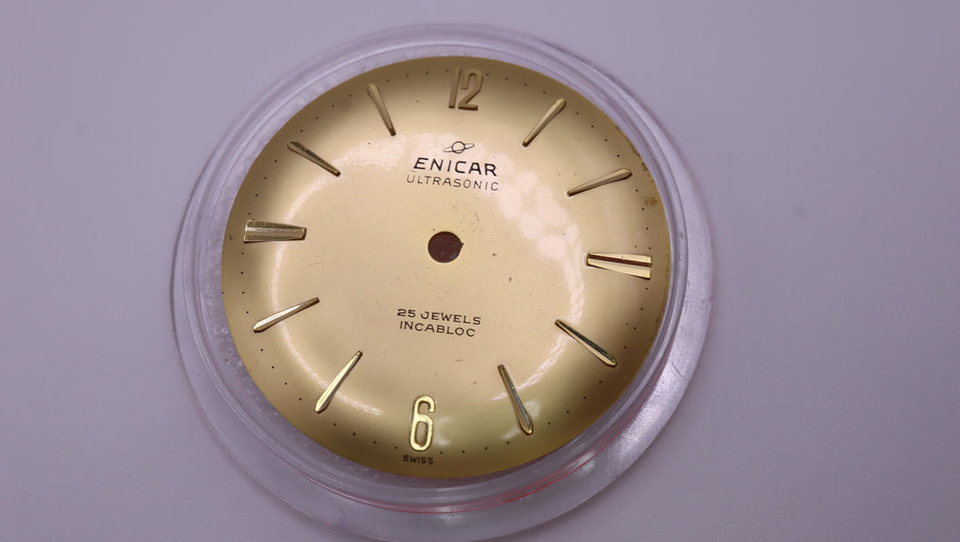 Enicar - Ultrasonic Gold Dial - 29.30mm - Cal 1010-Welwyn Watch Parts