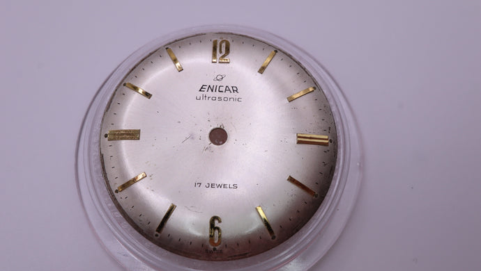 Enicar - Ultrasonic 17 Jewel - Silver Dial - 29.3mm-Welwyn Watch Parts