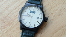 Barbour Gents Quartz Watch - Black PVD - Genuine Leather-Welwyn Watch Parts