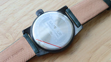 Barbour Gents Quartz Watch - Black PVD - Genuine Leather-Welwyn Watch Parts