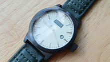 Barbour Gents Quartz Watch - Black PVD - Genuine Leather-Welwyn Watch Parts