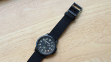 Barbour Gents Quartz Watch - Black PVD - Canvas Strap-Welwyn Watch Parts