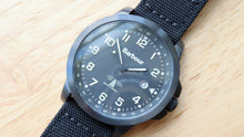 Barbour Gents Quartz Watch - Black PVD - Canvas Strap-Welwyn Watch Parts