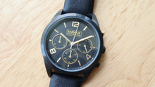 Barbour Ladies Quartz Chrono Watch - Black PVD - Leather Strap-Welwyn Watch Parts