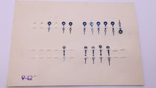 Carded Set of Cathedral Hands For 9-12"' Movements - NOS-Welwyn Watch Parts