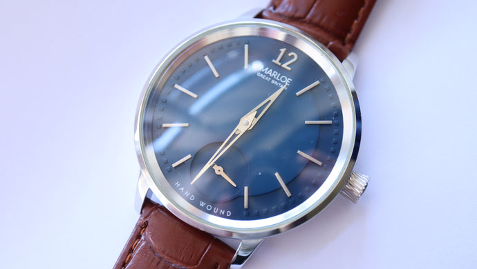 Marloe - Cherwell - Blue Dial ( Kickstarter Edition ) Manual Wind Watch - Chinese 6498 Clone ( ST36 )-Welwyn Watch Parts