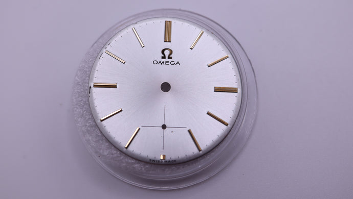 Omega - Calibre 30T2 Dial - Silvered W Gold Indices 29.6mm-Welwyn Watch Parts