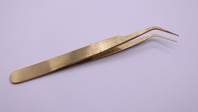#7 Curved Tip Brass Tweezers - Watchmakers Tools-Welwyn Watch Parts
