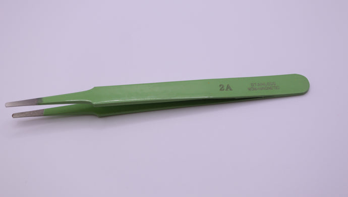 #2A Epoxy Coated Antimagnetic Broad Tip Tweezers - Watchmakers Tools-Welwyn Watch Parts