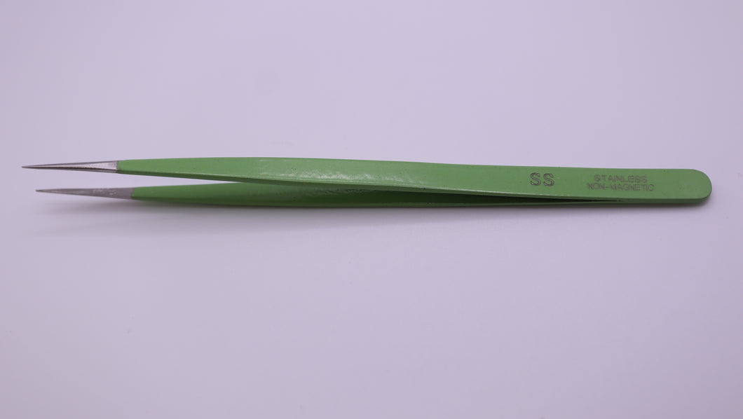 #SS Epoxy Coated Antimagnetic Fine Tip Tweezers - Watchmakers Tools-Welwyn Watch Parts