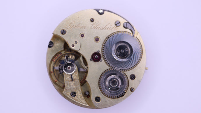 Glashutte Pocket Watch Movement - Good Balance - Nice Movement-Welwyn Watch Parts