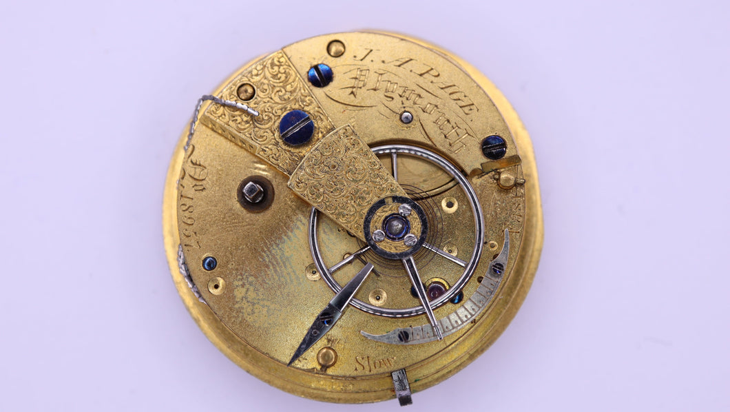Small Fusee Pocket Watch Movement - Broken For Spares