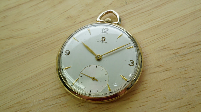 Omega Gold Pocket Watch - Wadsworth 80 Micron Plated - Cal 140-Welwyn Watch Parts