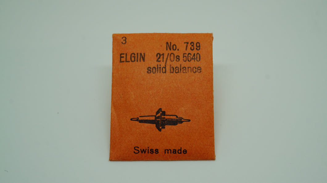 Elgin 21/0s 5640 Solid Balance - Balance Staff-Welwyn Watch Parts
