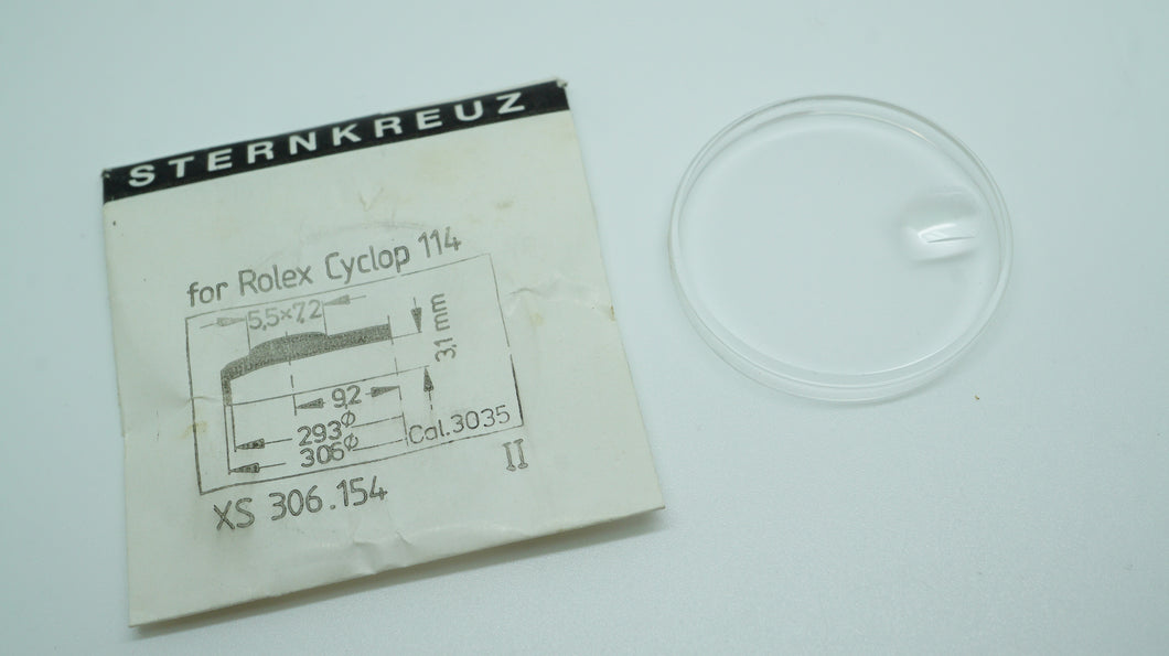 Sternkreuz - Rolex Acrylic Glass - XS 306.154 - 30.50mm-Welwyn Watch Parts