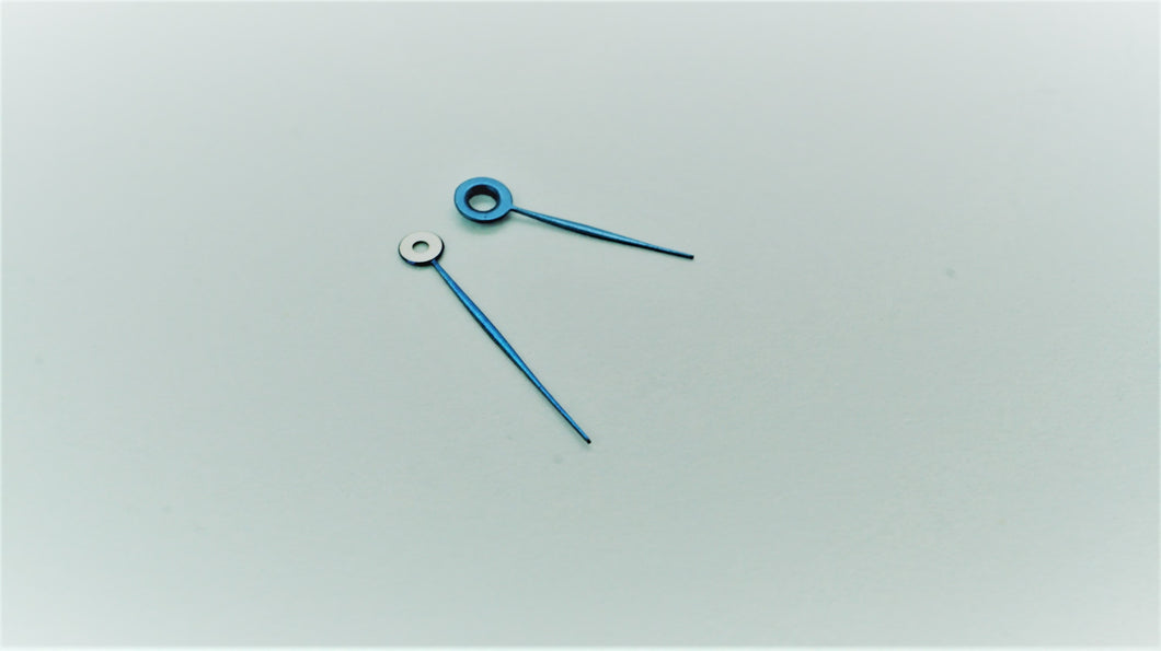 Blued Steel Leaf Hands - AS 984 - 1.30mm x 0.80mm-Welwyn Watch Parts