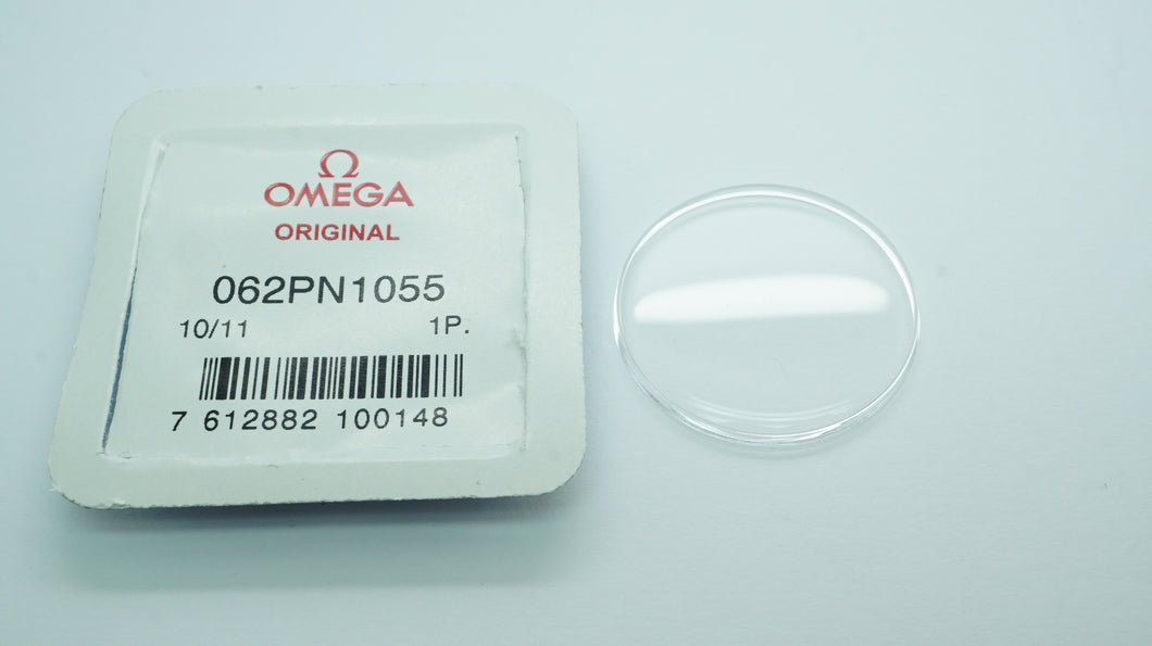 Omega Original Glass - 062PN1055 - Acrylic signed Glass - New/Open-Welwyn Watch Parts