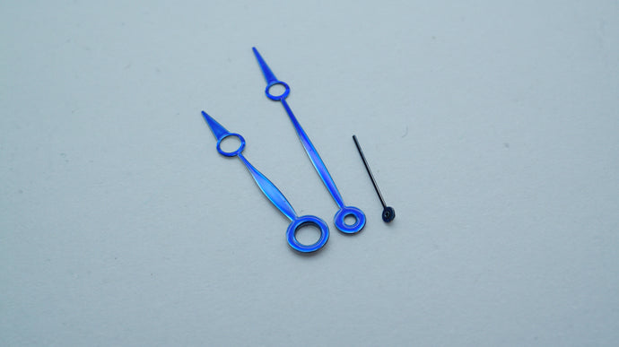 Swiss Made Breguet Hands for Pocket Watches - Blue Steel - Various Sizes-Welwyn Watch Parts
