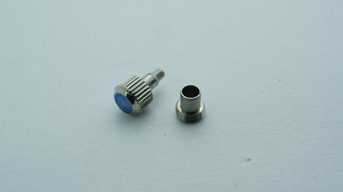 Stainless Steel Screw Down Crown with Tube - 3.5 x 2.0 x 3.0 x 0.25-Welwyn Watch Parts