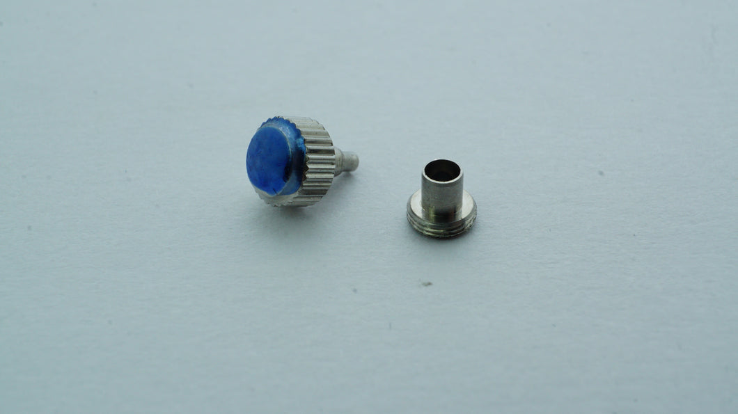 Stainless Steel Screw Down Crown with Tube - 4.5 x 2.0 x 3.5 x 0.25-Welwyn Watch Parts